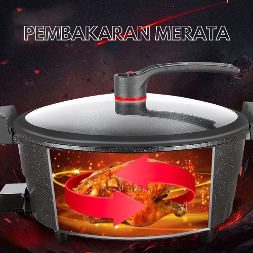 PANCI PRESTO LISTRIK SHABU HOTPOT KUKUS 3IN1 MULTIFUNGSI 6.5L OLL-HG09