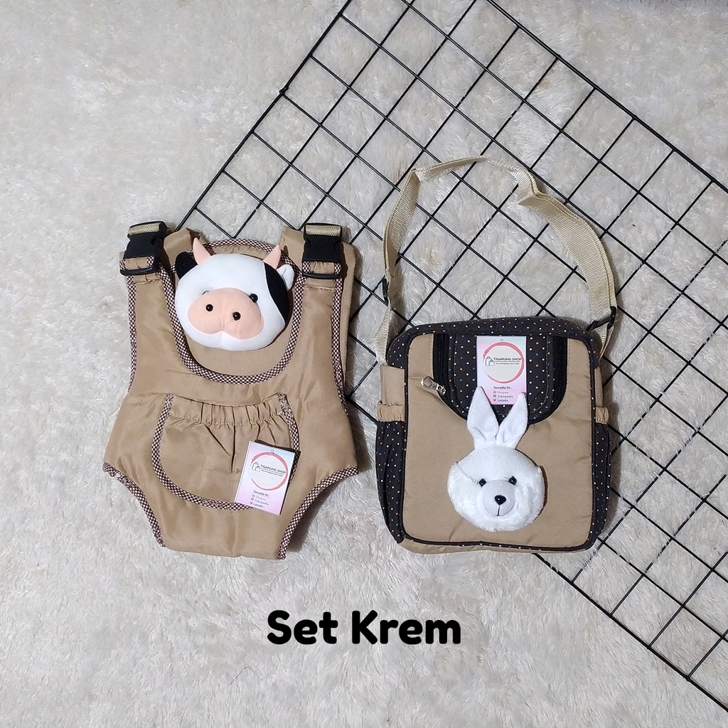 SET Gendongan Depan Bayi dan Tas Perlengkapan Bayi Gendongan Bayi Tas Perlengkapan Bayi Multifungsi