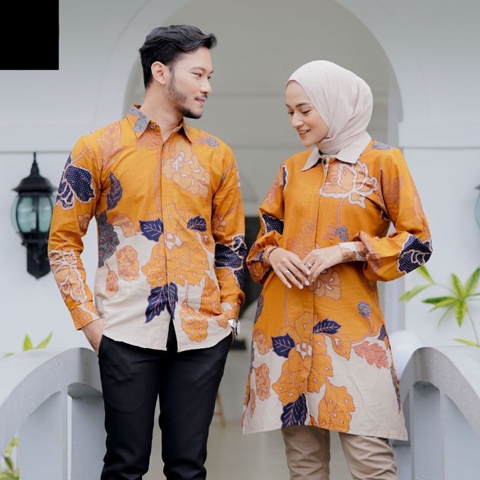 Batik Couple Modern Tunik Batik Wanita Atasan Batik Kerja Kantor Wanita