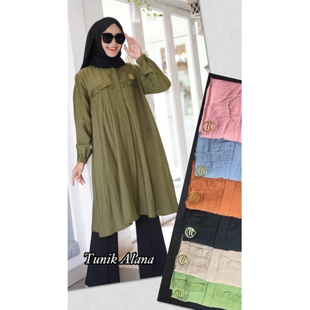 Tunik Alana | Winody | Bahan Polo Linen Premium