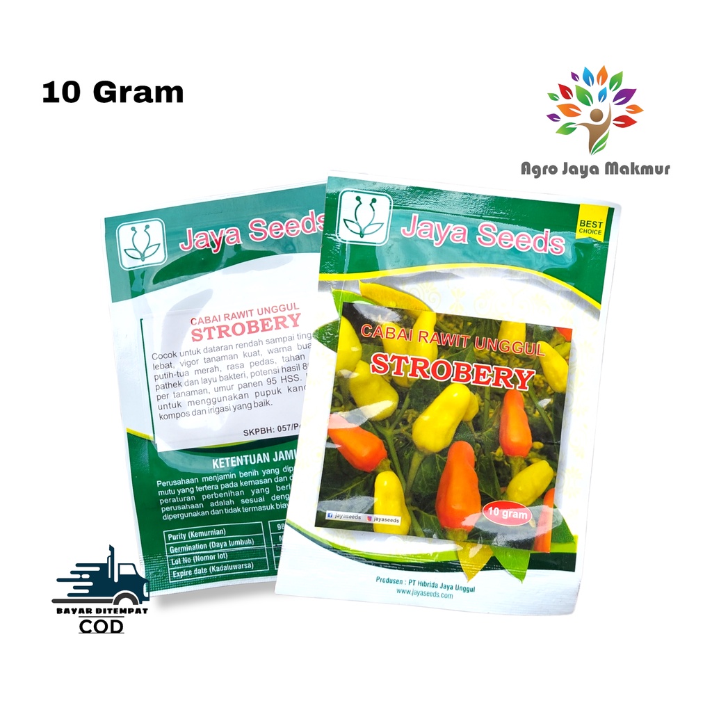 BENIH BIBIT CABAI  STROBERRY JAYA SEED 10GRAM/BENIH BIBIT CABAI CABE RAWIT UNGGUL/
