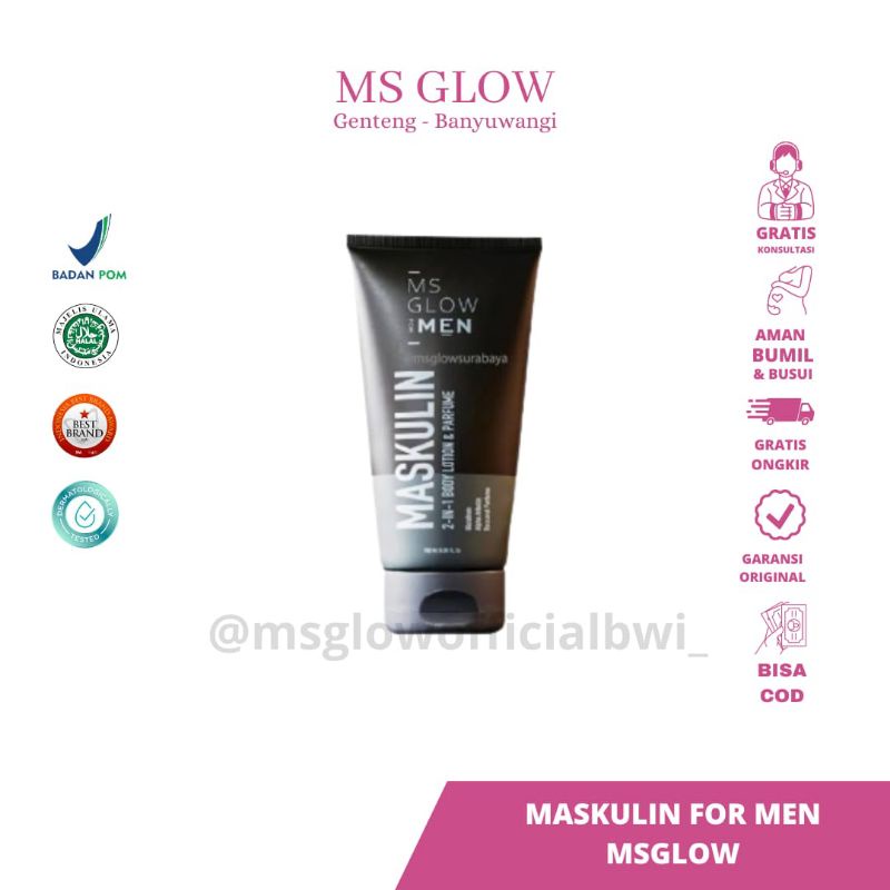 MASKULIN BY MS GLOW FOR MEN BODY LOTION & PARFUM 2N 1