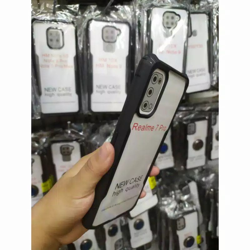 Realme 7 / Realme 7i / Realme 7 Pro Cover Hard Case Casing Armor Case Airbag Softcase