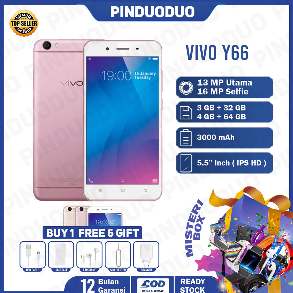 Vo  Y66 RAM 4+64GB 4GLTE termurah new