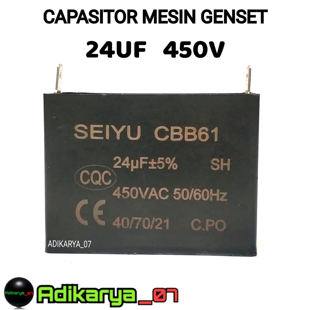 Capasitor Kapasitor Genset 12UF 16UF 24UF 20UF Capasitor Genset ET900 - 950 BODY KECIL