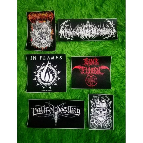 6PCS STIKER BLACK METAL ANTI AIR