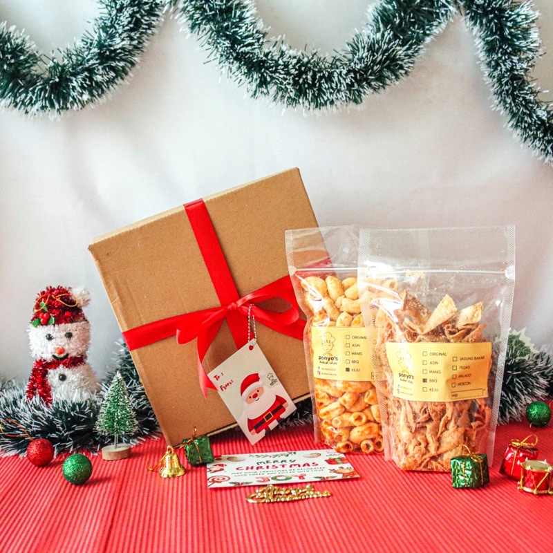 

CHRISTMAS HAMPERS | HADIAH NATAL | KADO NATAL ISI 2 KERIPIK