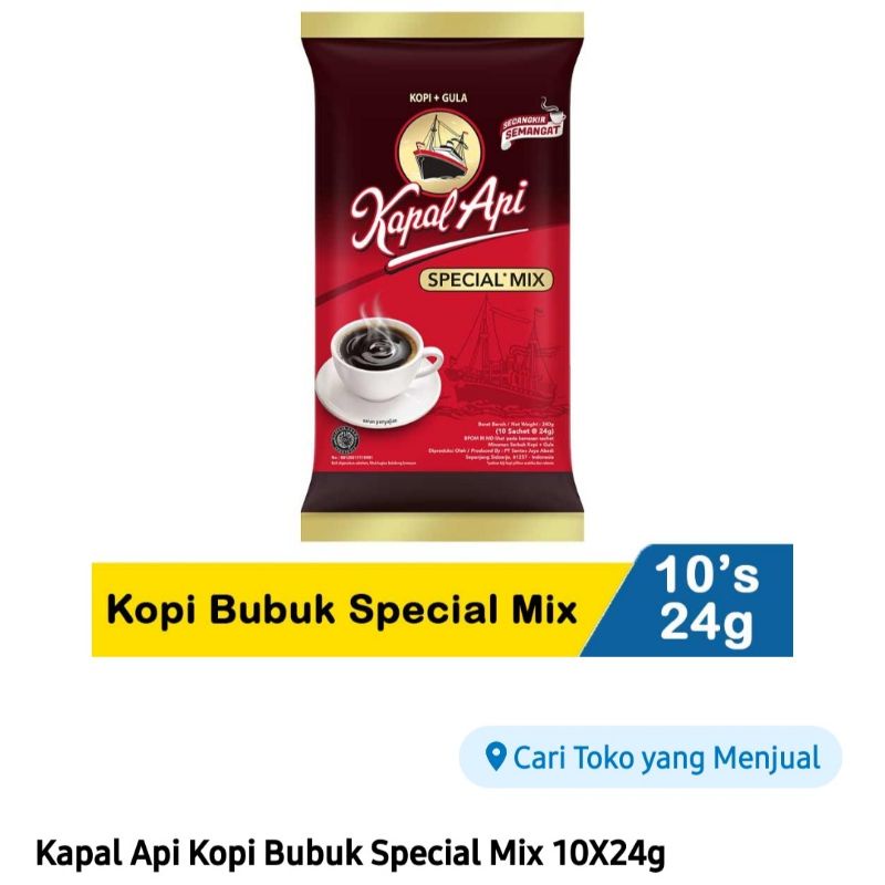 

Kapal Api bubuk Special Mix 10x24g
