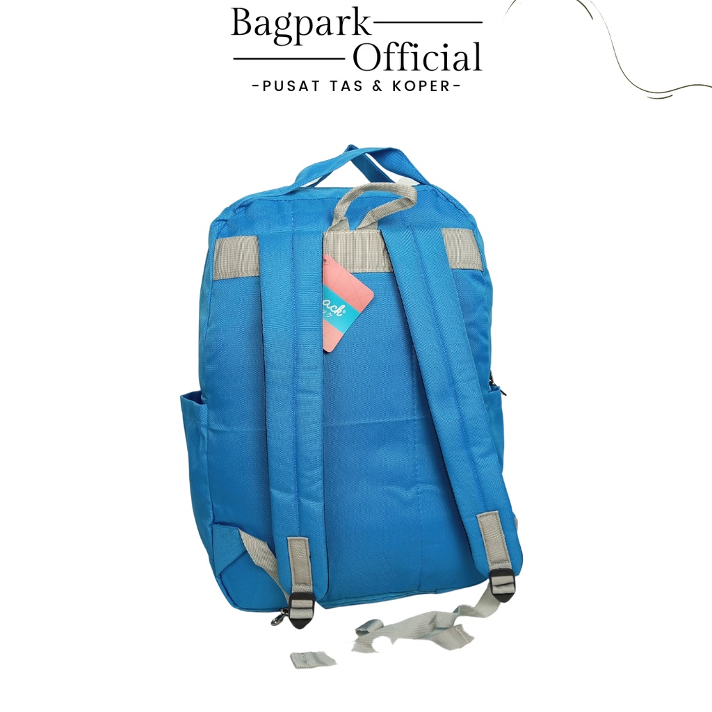 Tas Ransel Anak Sekolah Track Original Tas Anak Remaja Perempuan Motif Polos Free Rain Cover