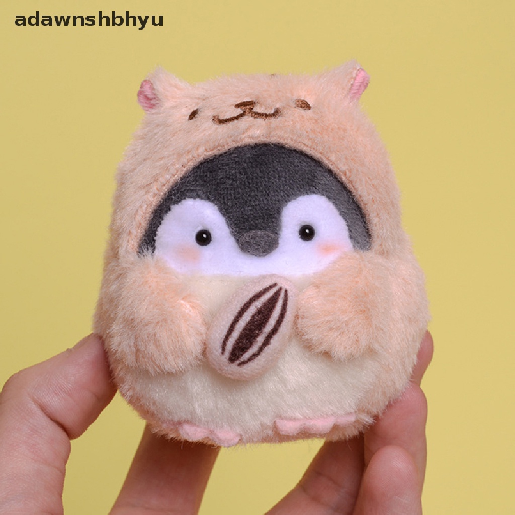 Adawnshbhyu Boneka Plush Pinguin Lucu Baru Kartun Hewan Mainan Mewah Kawaii Hamster Gantungan Kunci ID