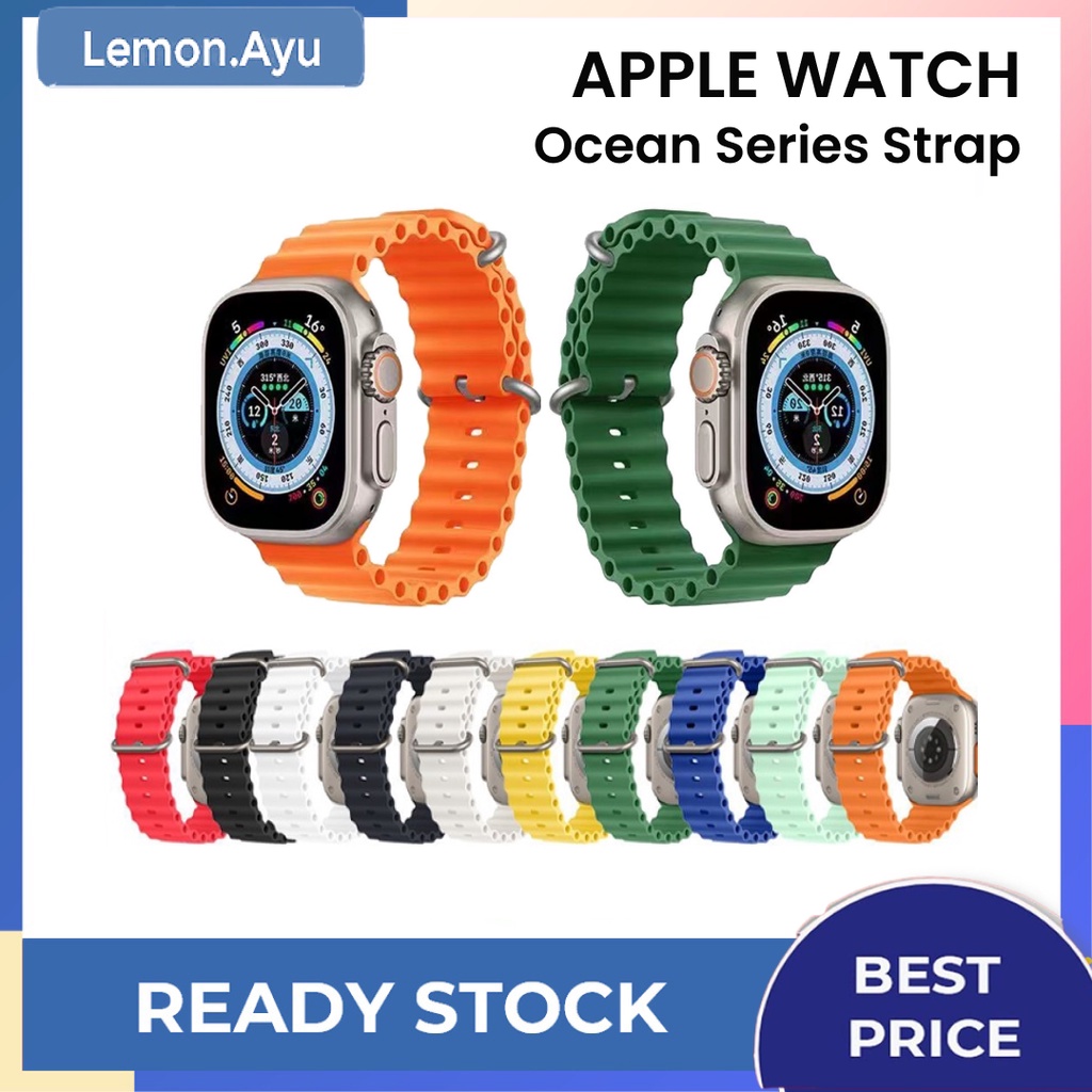 Model Ocean Series Strap Apple Watch 8/7/6/5 Tali Jam Tangan Iwatch Apple 38mm 42mm