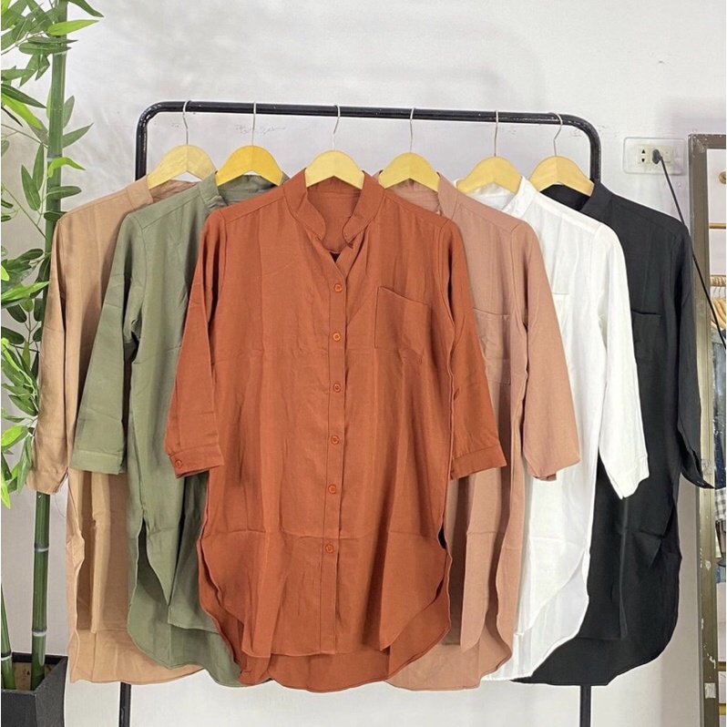 [SYS.LABEL] Viona Shirt - Kemeja Wanita Polos -Kemeja basic E5