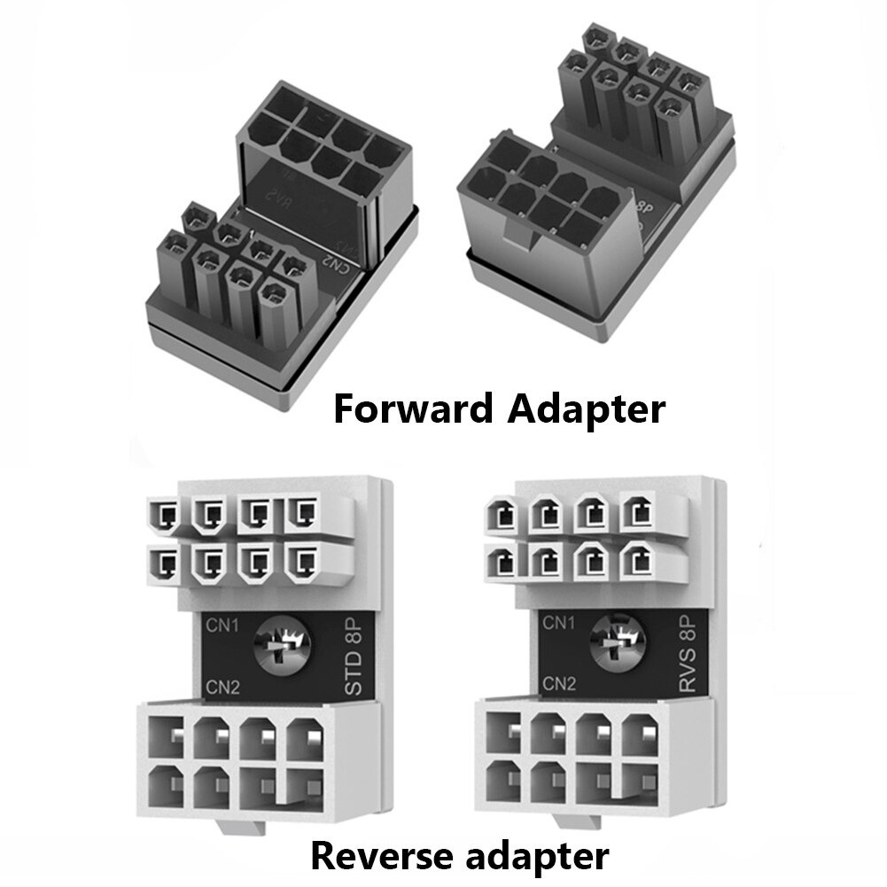 ATX 8pin 180 Degree VGA Power Adapter for GPU Desktop Video Card