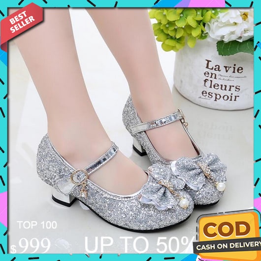 Sandal Anak Perempuan Heels Sandal Hak Tahu Tali Slip Sandal Pesta Termurah - Sandal Pesta Anak Pere