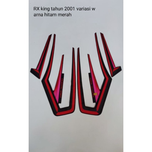 STRIPING ORI YAMAHA RX KING Th 2001) Hitam Merah