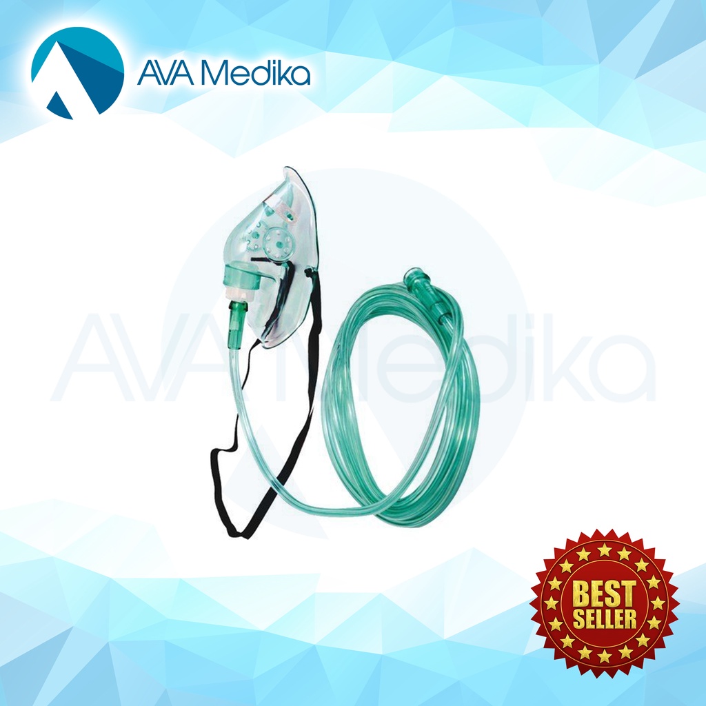 MASKER OKSIGEN FACE MASK OXYGEN Alat Bantu Oksigen Kemenkes AKL