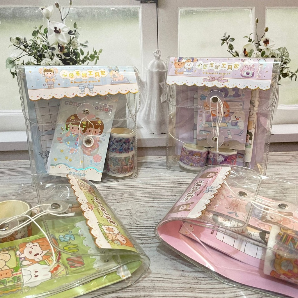 

PAKET WASHI TAPE SPECIAL EDITION BENTUK UNIK ISI BANYAK READY 4 WARNA DAN BISA COD