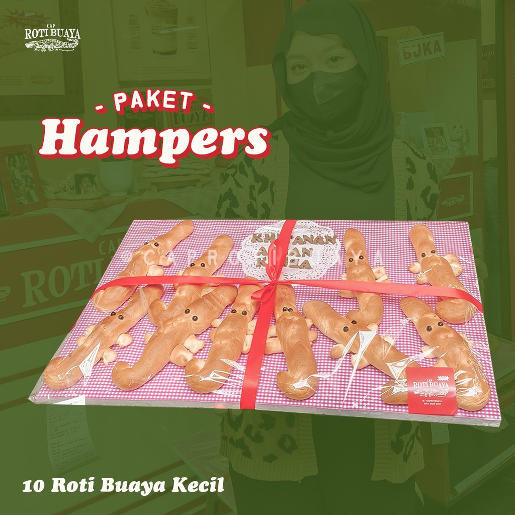 

Paket Parsel Hampers 10 Roti Buaya Kecil