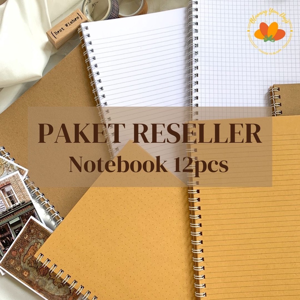 

Bloomingyourdays paket reseller notebook buku tulis 12pcs