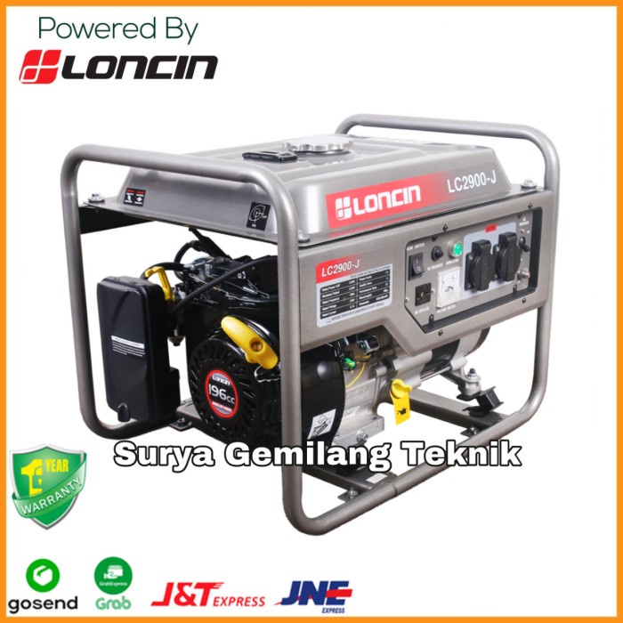 Genset Generator 2000 Watt Loncin Lc2900J Mesin Genset Bensin