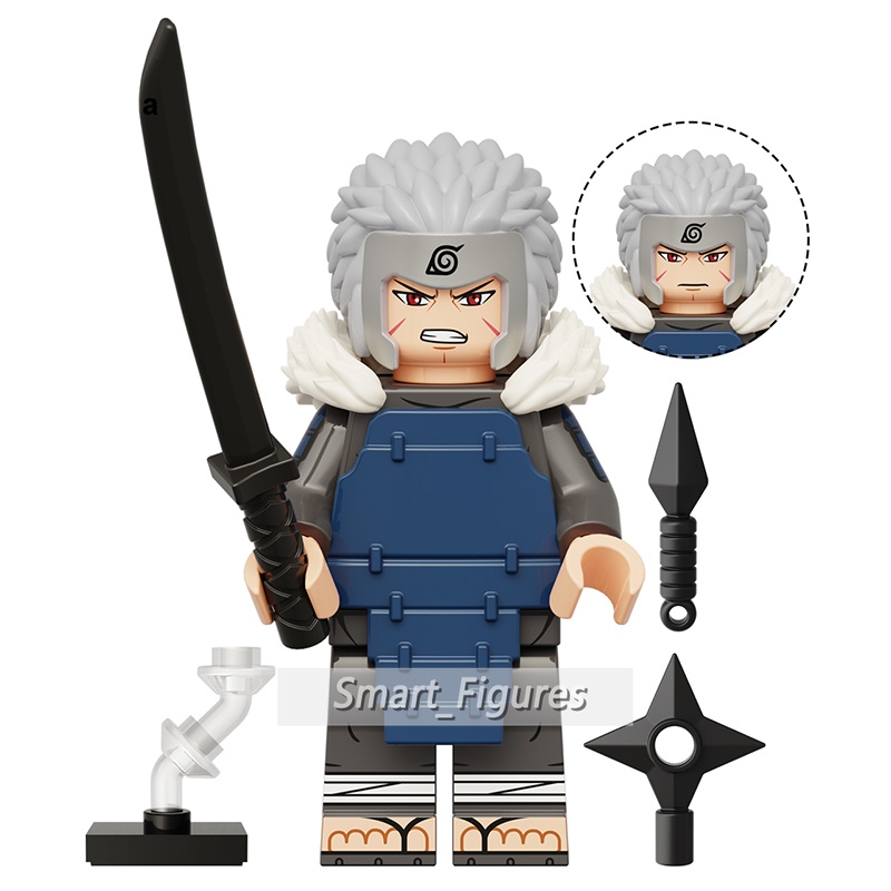 Naruto Minifigures Senju Hashirama Namikaze Minato Uchiha Madara Sarutobi Hiruzen Mainan Hadiah Mini Figure KDL814