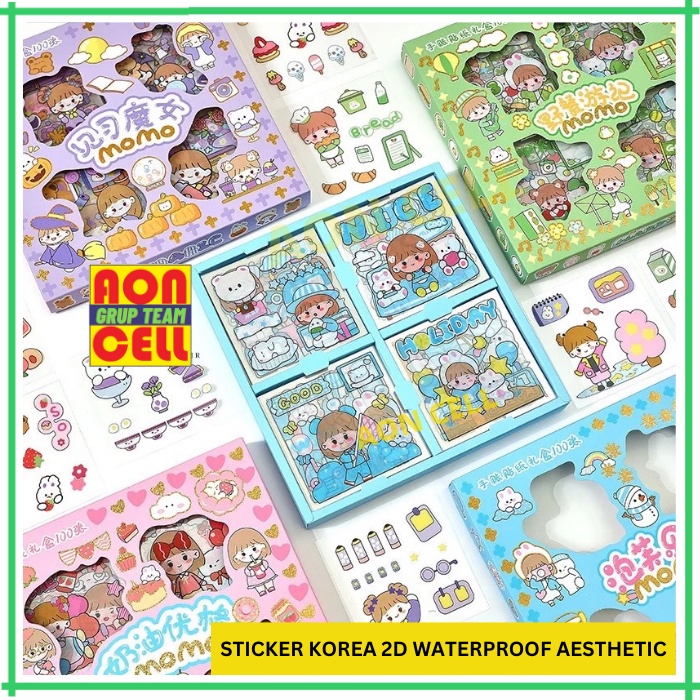 

Stiker Box Viral Sticker Tumbrel Aesthetic Box i00pcs Stikcer MOMO Korea