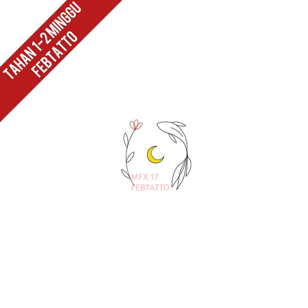 Tato Temporer Tato bunga ikan stiker Tatto- MFX 17