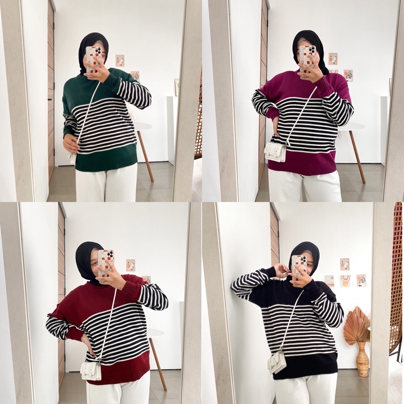 DELONIX | Fanza stripe knit sweater