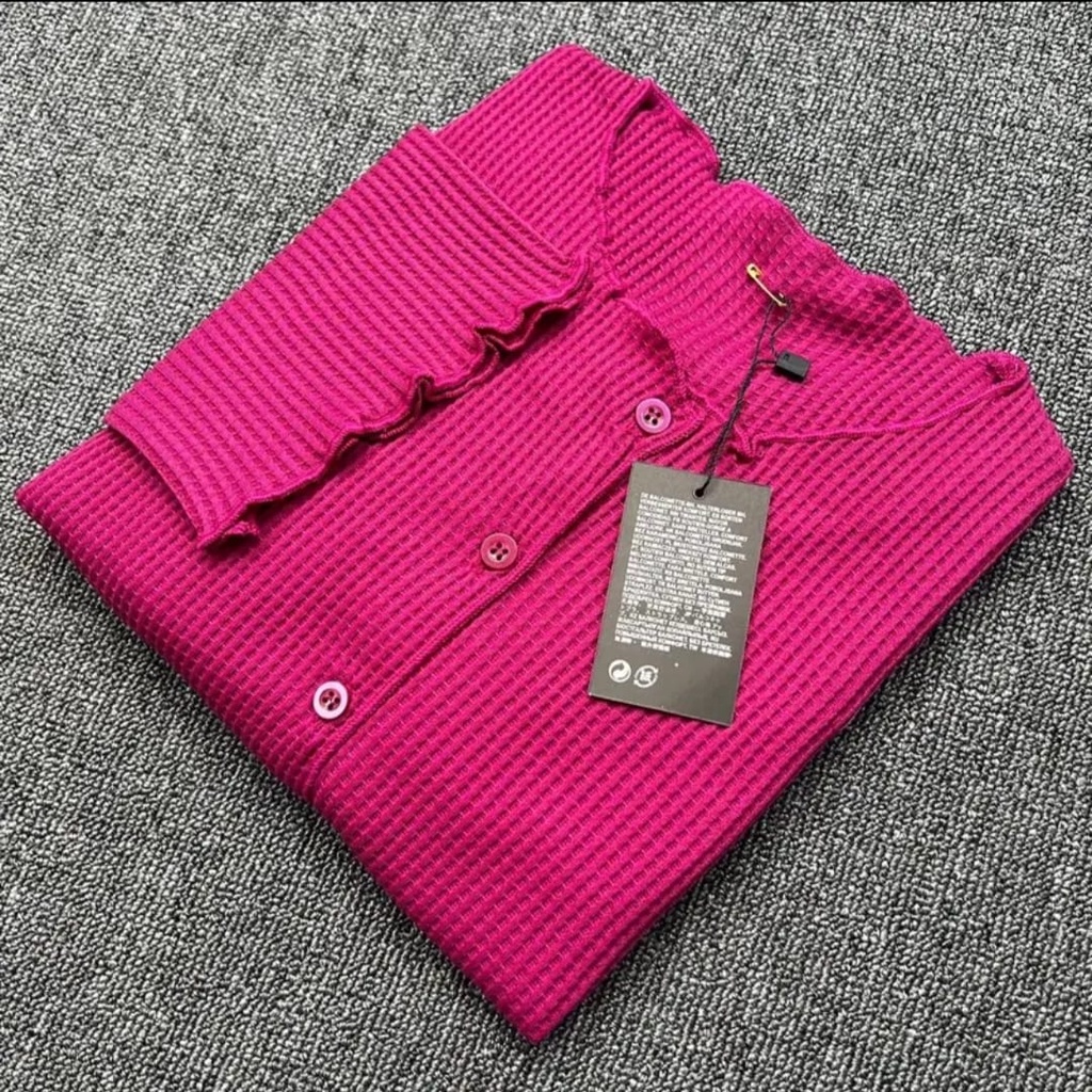 cardigan rajut crop top lengan panjang kriwil/cardigan wanita pendek