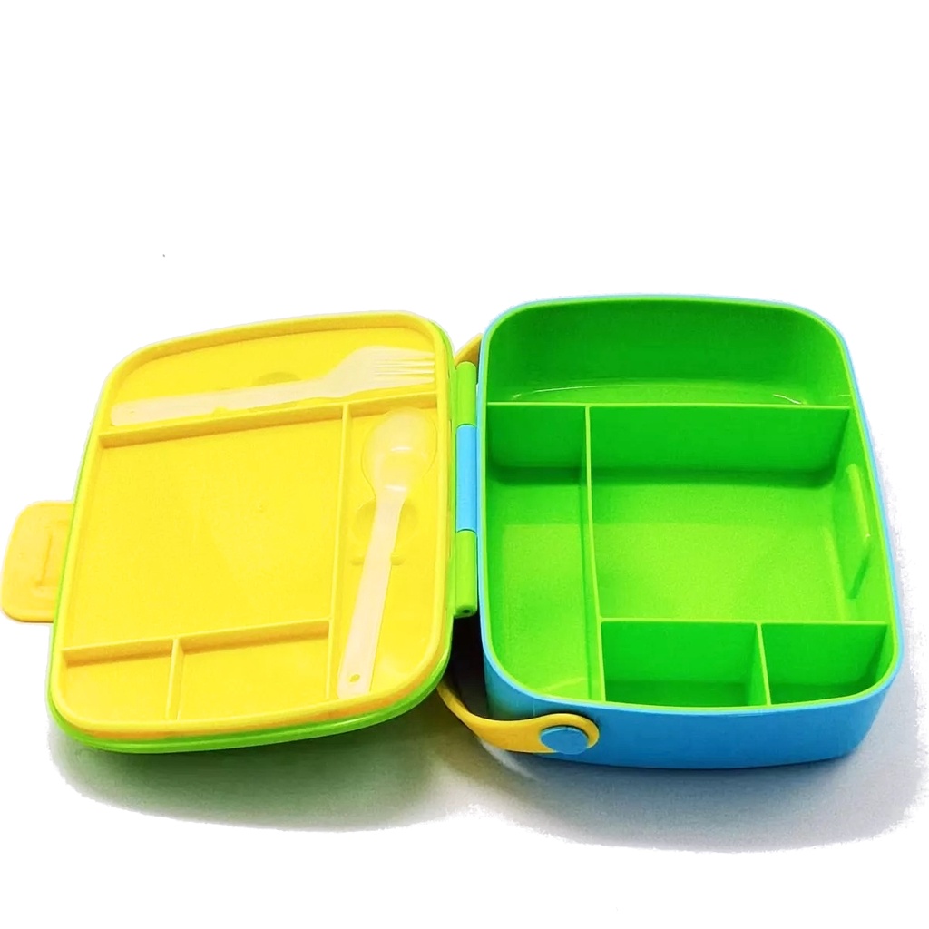 Mokuten Lunchbox Kotak Bekal Makan Anak Fun Colorful Leakproof Lunch Box