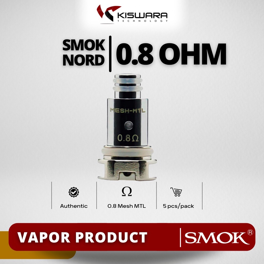 SMOK Nord 0.8 Mesh MTL Coil PACK 5 PCS [Authentic] KiswaraBandung