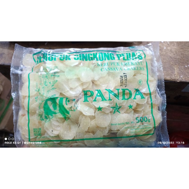 

Kerupuk Singkong Pedas Mentah Cap Panda 500gr