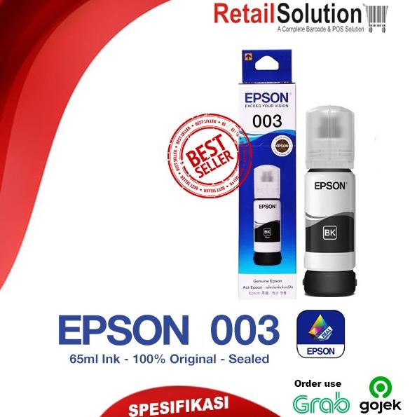 Hot Sale.. Tinta EPSON 003 Black - Tinta Printer Hitam L1110 L3110 L3150 L5190 VVH