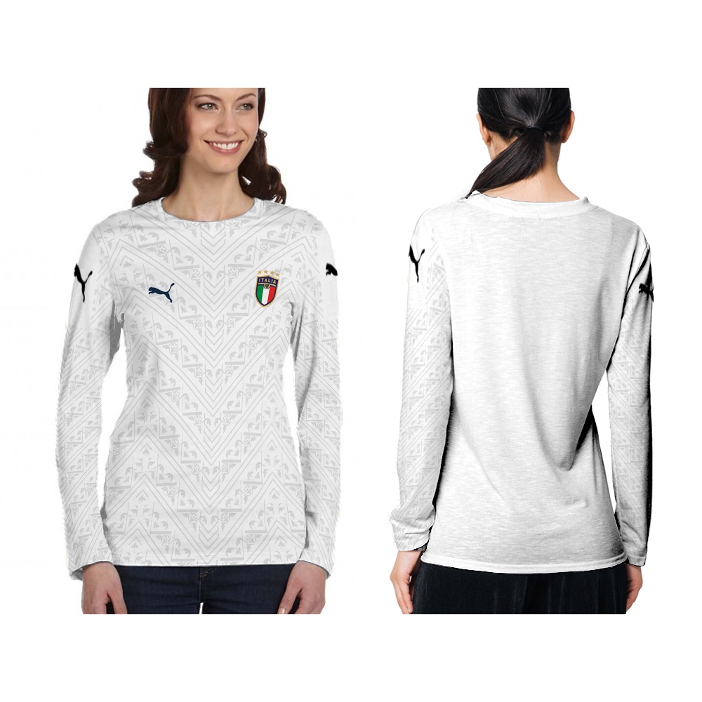 [Tinishop] Kaos Jersey Wanita Piala Dunia 2022 Italia | Kaos Wanita Piala Dunia Lengan Panjang Fullp