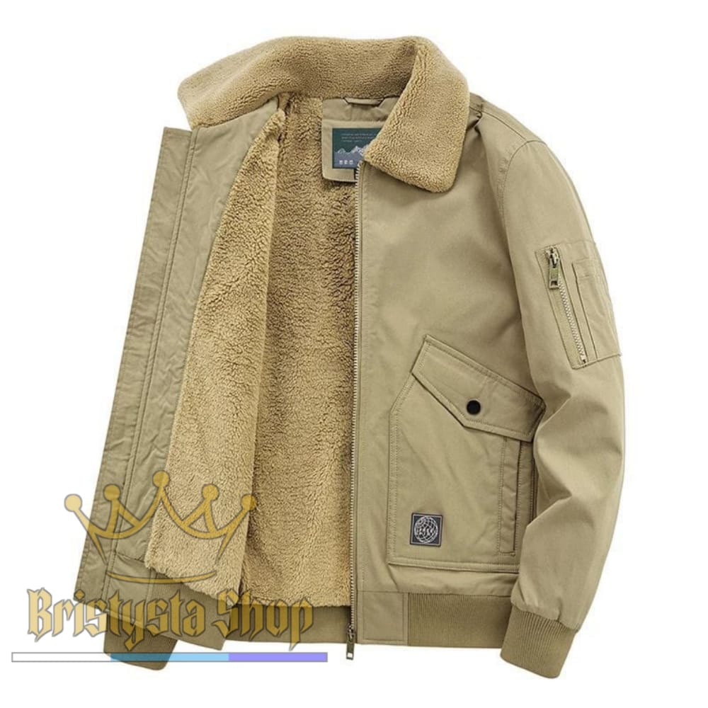 Jaket Bomber Bulu Domba/Jaket Pria Bulu/Jaket Musim Dingin