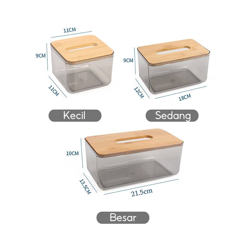 Kotak tisu transparan /Tissue Box /kotak penyimpanan tisu /Wadah Tisu Tempat Tisu Minimalis