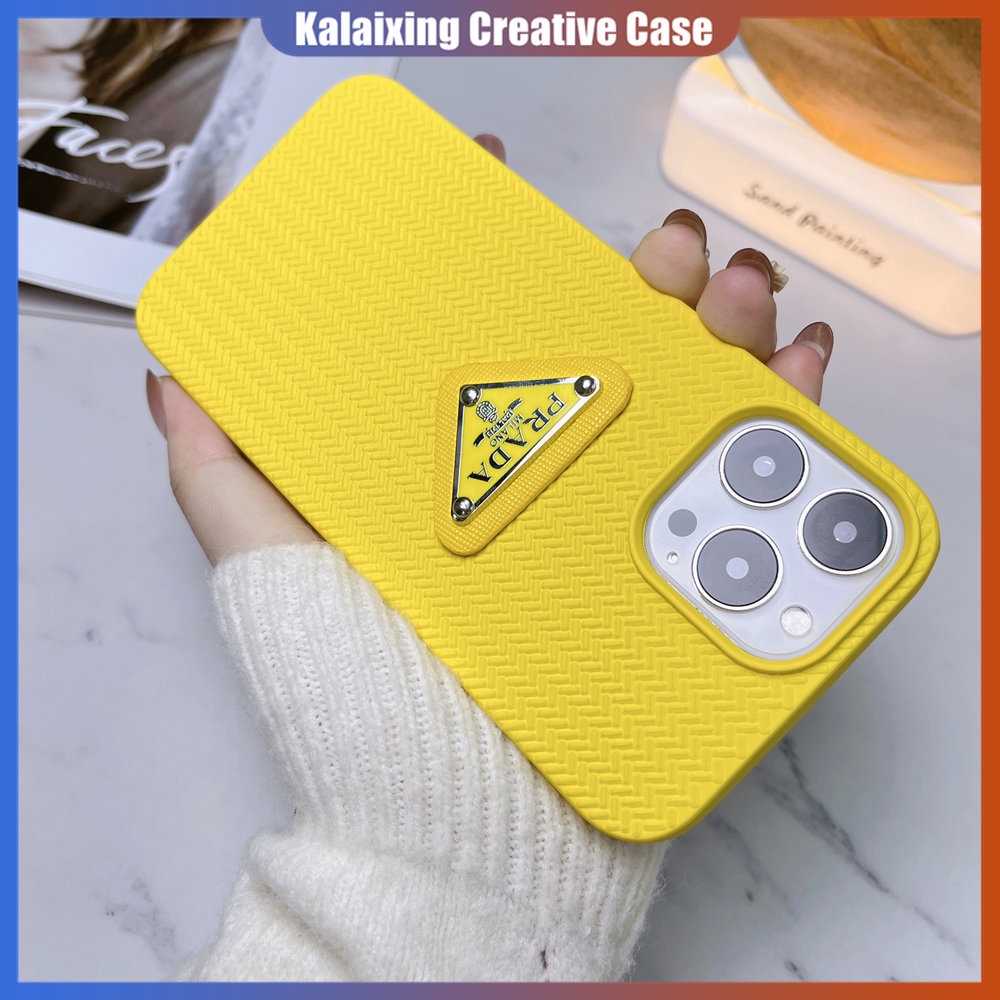 Casing Prada 3D Motif Rajut Silikon Untuk iPhone 14 Pro Max14Plus 13Pro 12promax 11xx Xr Xs Max7 8 Plus Case Soft Back Cover