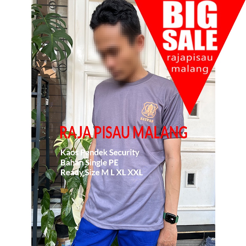 Kaos security/satpam lengan pendek logo bordir Bahan Pe