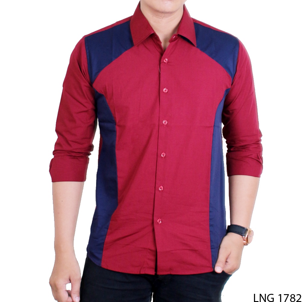 Kemeja Santai Casual Slimfit Pria - LNG 1709