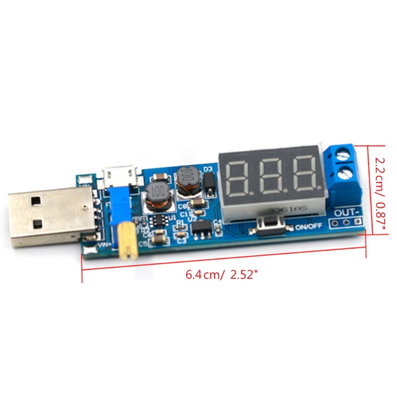 Zzz USB Boost/Buck Modul Power Supply 3Bit Digital Tube Display Nyaman Digunakan