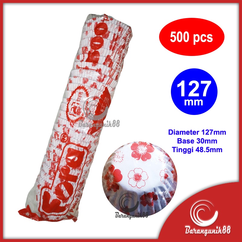 Kertas Bolu Kukus Fora Motif 127mm 500 Lbr Bulat Cake Case Cup Cake Food Grade