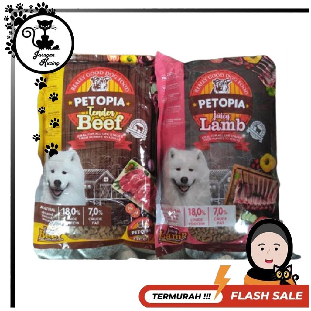 Jual Makanan Anjing PETOPIA DOG Dryfood BEEF / LAMB 7KG (GOSEND/GRAB ...