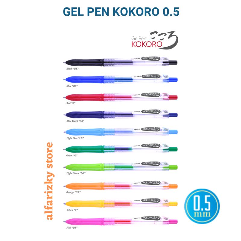 

Pulpen KOKORO 0,5 Warna dan Gel Pen Sweet Tinta Hitam