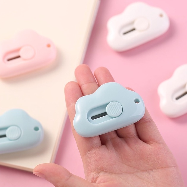 Cutter Mini Untuk Unboxing Silet Kecil Model Clouds