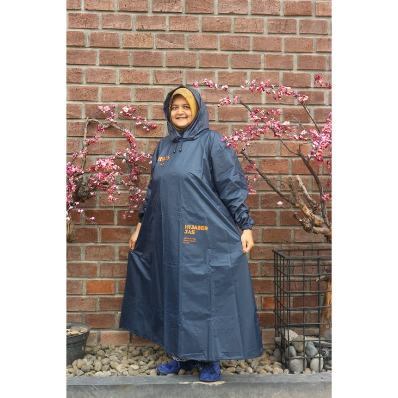 Jas Hujan Gamis Jumbo  /Jas Hujan Wanita Muslimah Jumbo – Hijas