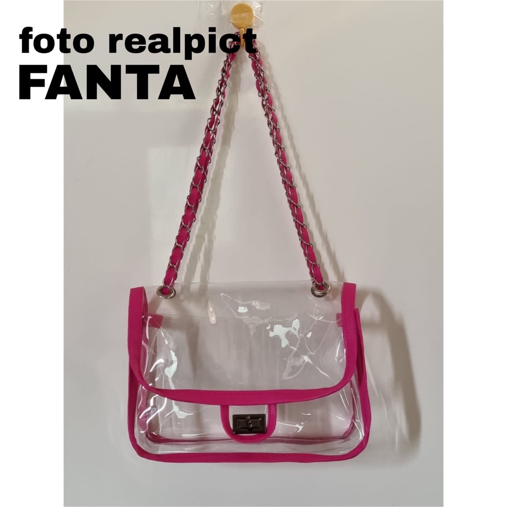 Super Sale 2023 New Tas Selempang Wanita Mika Transparan Tas PVC Anti Air Ransel Bening Korea Waterproof YYW