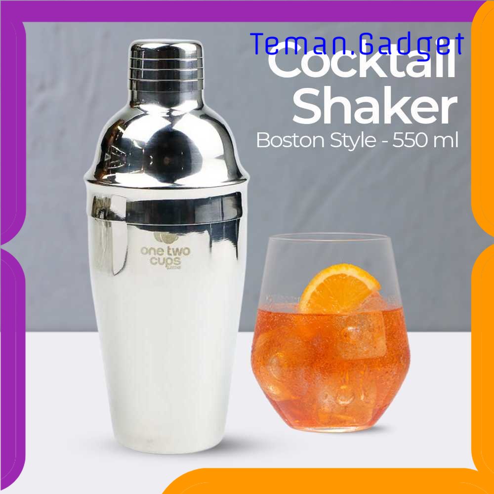 TG - DPR One Two Cups Cocktail Shaker Bartender Boston Style Stainless Steel - JJ60048