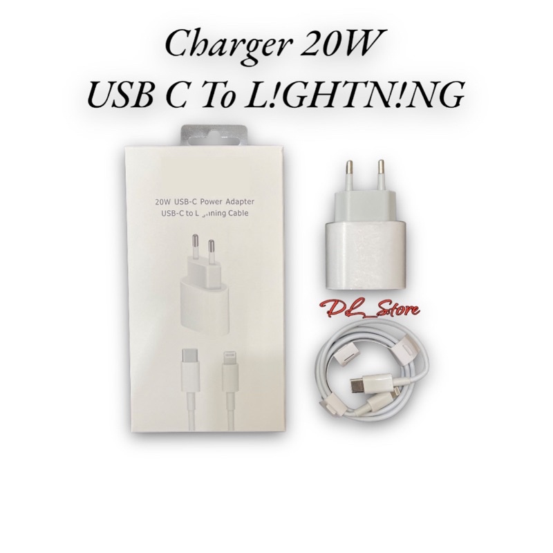 CHARGER 20W USB C TO L!GHTN!NG FAST CHARHGING PD ADAPTER 20W