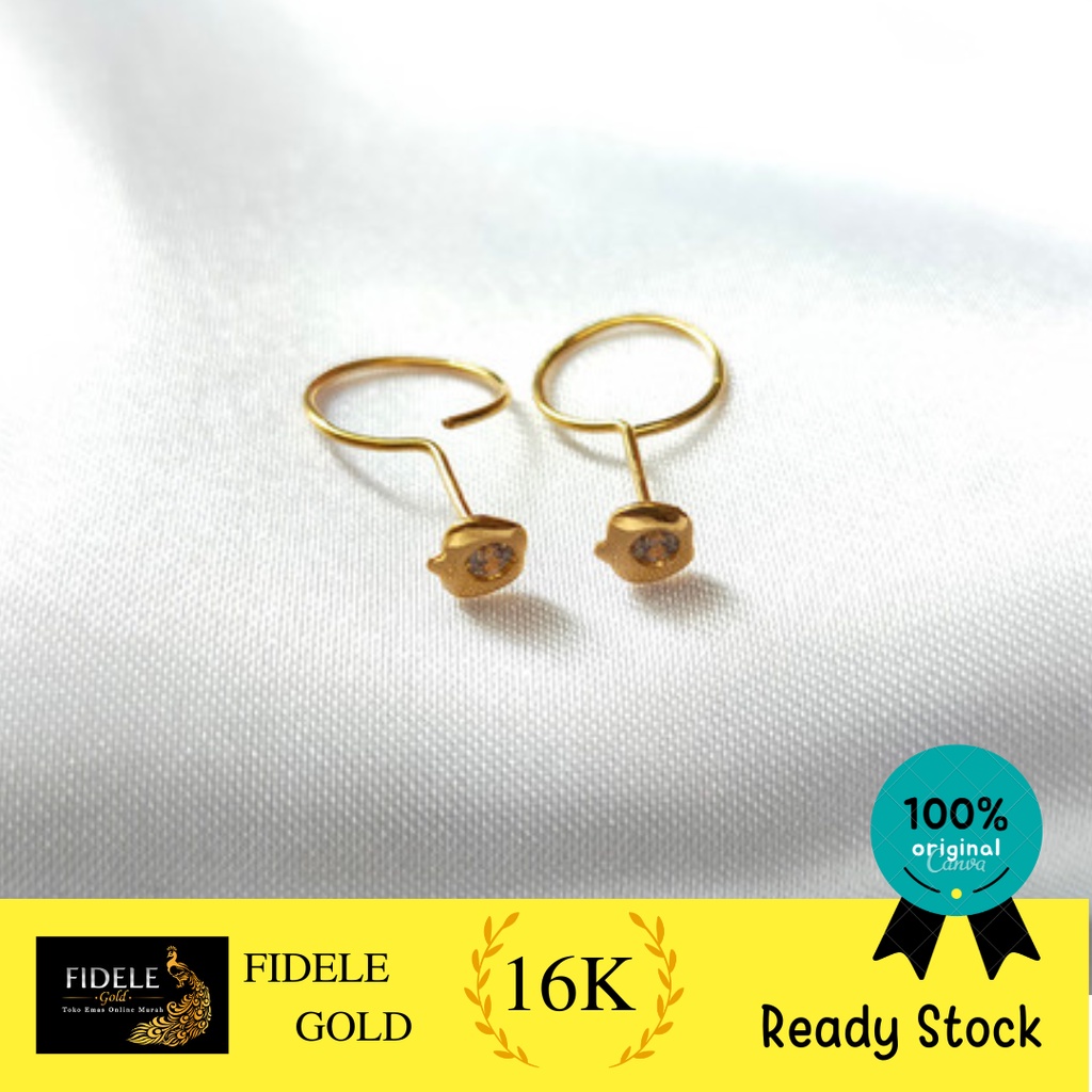 Anting toge tauge emas 700 emas asli murni toko emas anting bayi