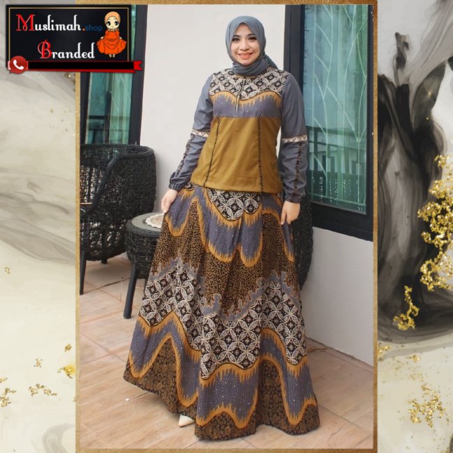Setelan Batik Wanita Deura D294 / Setelan Rok Remaja / Setelan Rok Casual / Setelan Wanita Branded M